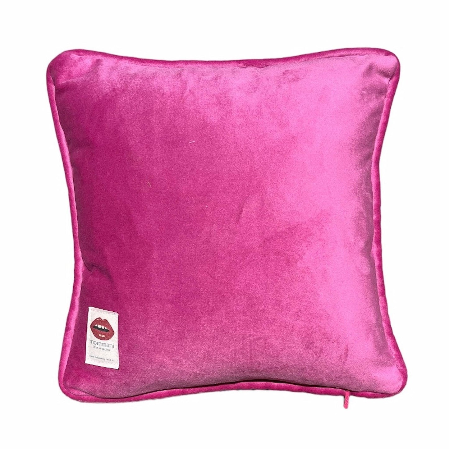 Velvet "Woke Up Sexy As Hell Again" f/d custom made pillow: Pink