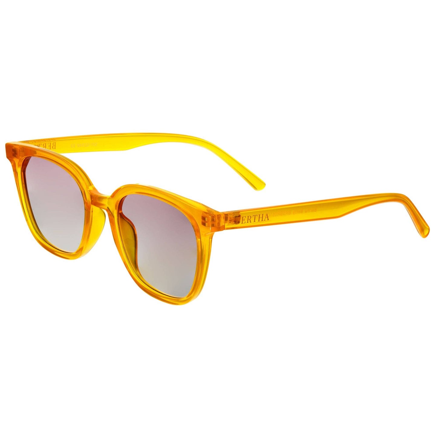 Bertha Betty Polarized Wayfarer Sunglasses: Yellow/Pink