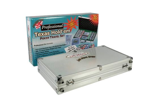 Texas Hold'em Travel Set w/ Aluminum Attache Case