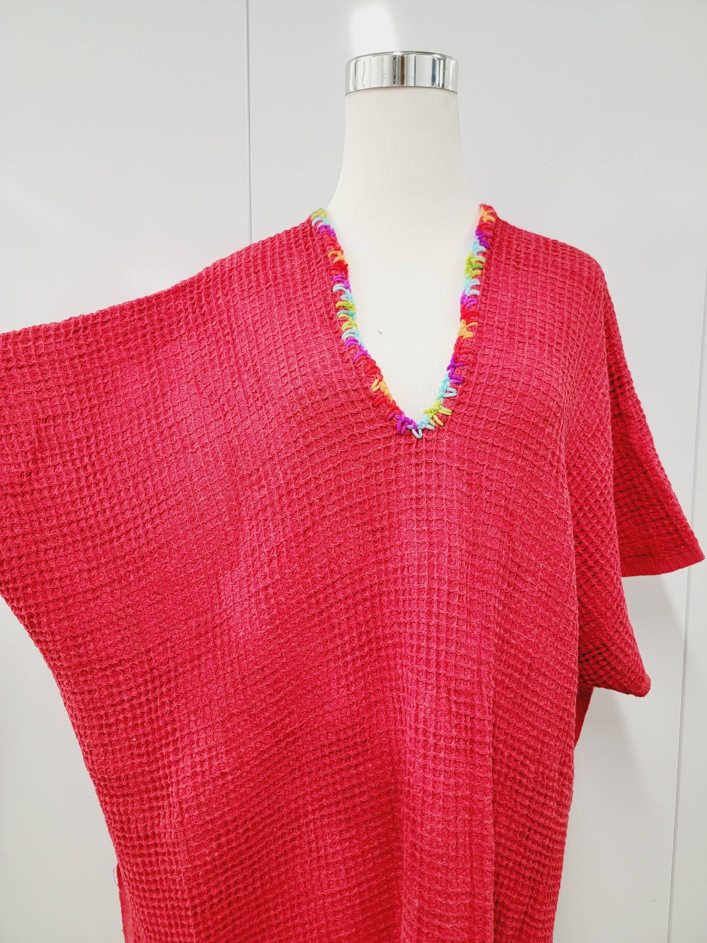 Beach cover-up, Hand made Light Jacket RED