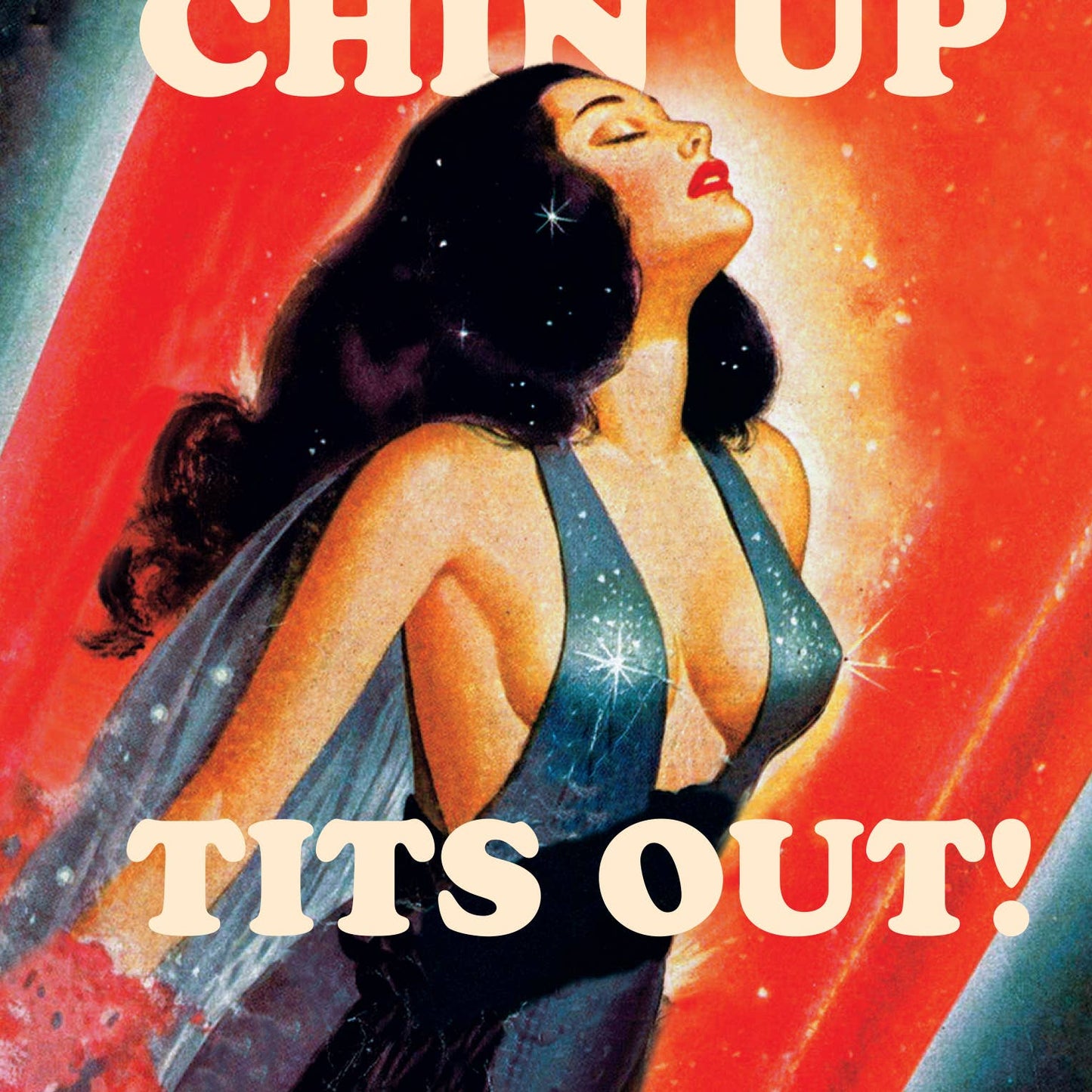 Chin Up Tits Out Card