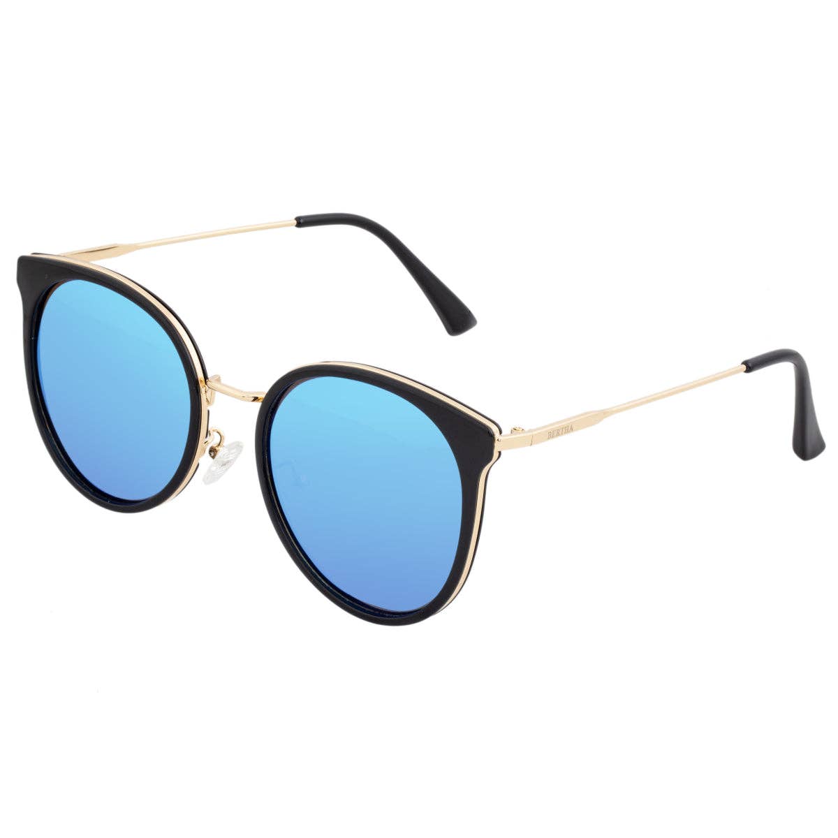 Bertha Brielle Polarized Cat-Eye Sunglasses: Clear/Clear