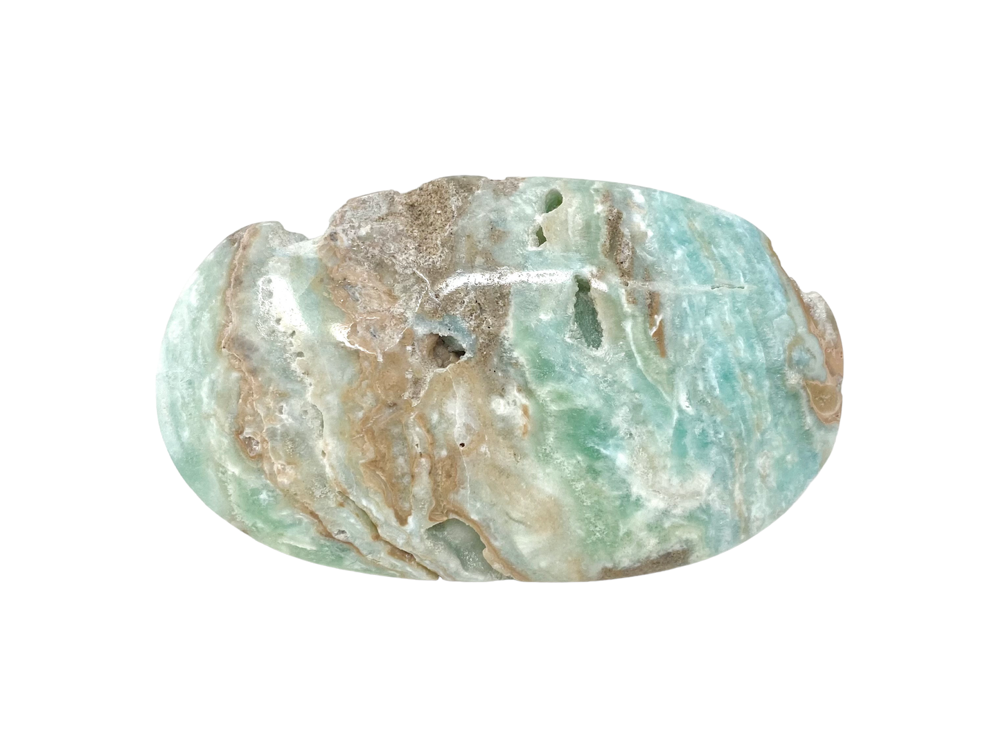 Blue Caribbean Calcite Palm Stones