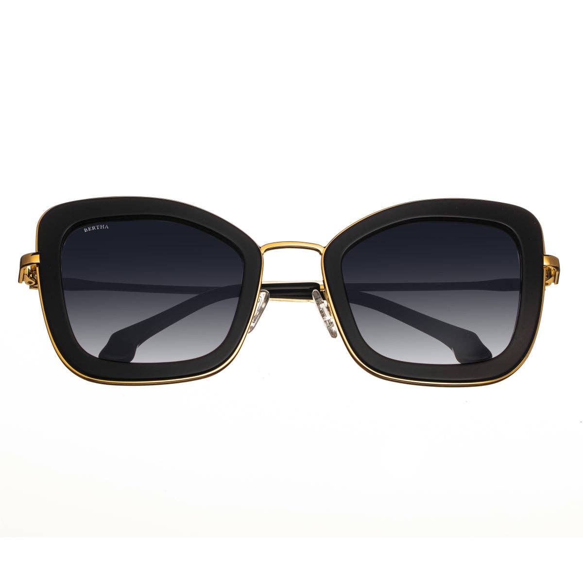 Bertha Delphine Handmade-in-Italy Polarized Sunglasses: Navy