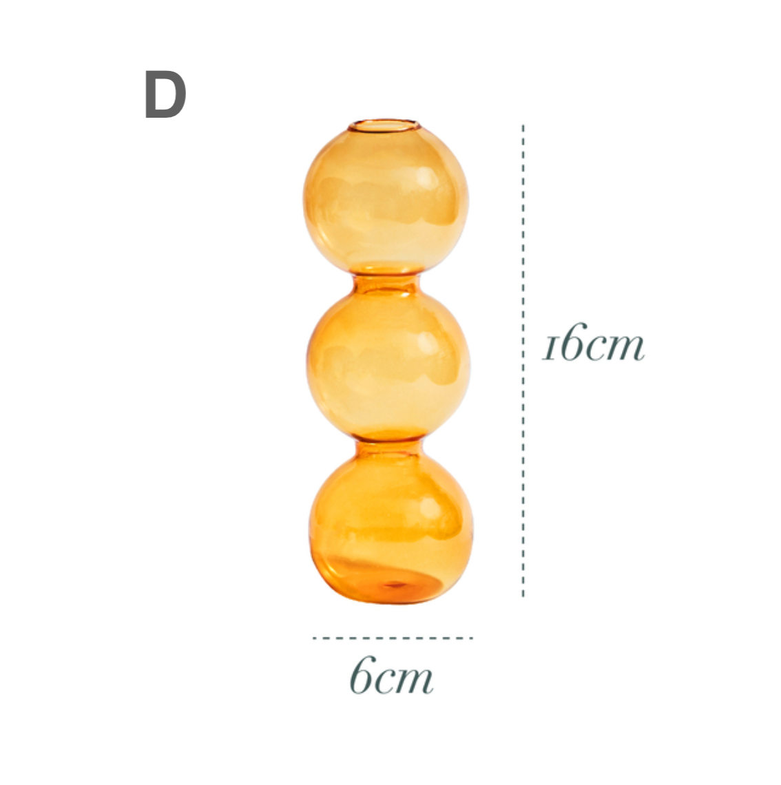 Orange Glass Candlestick Holder: F