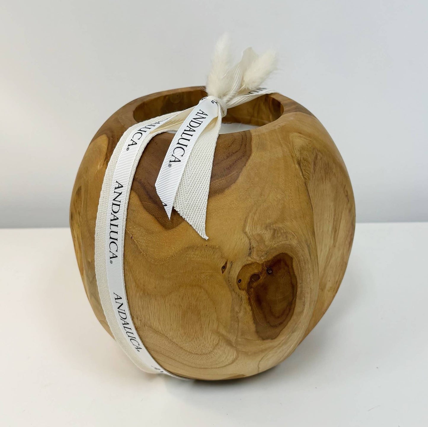 Teakwood Orb Candle