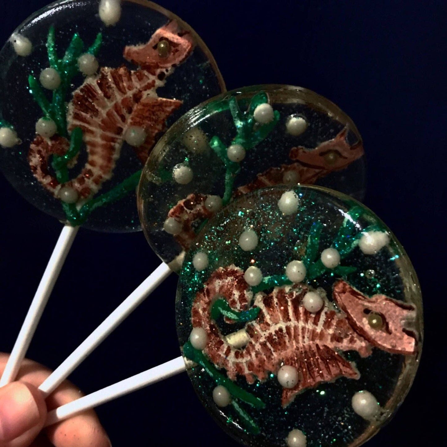 Swishing Seahorse Lollipops