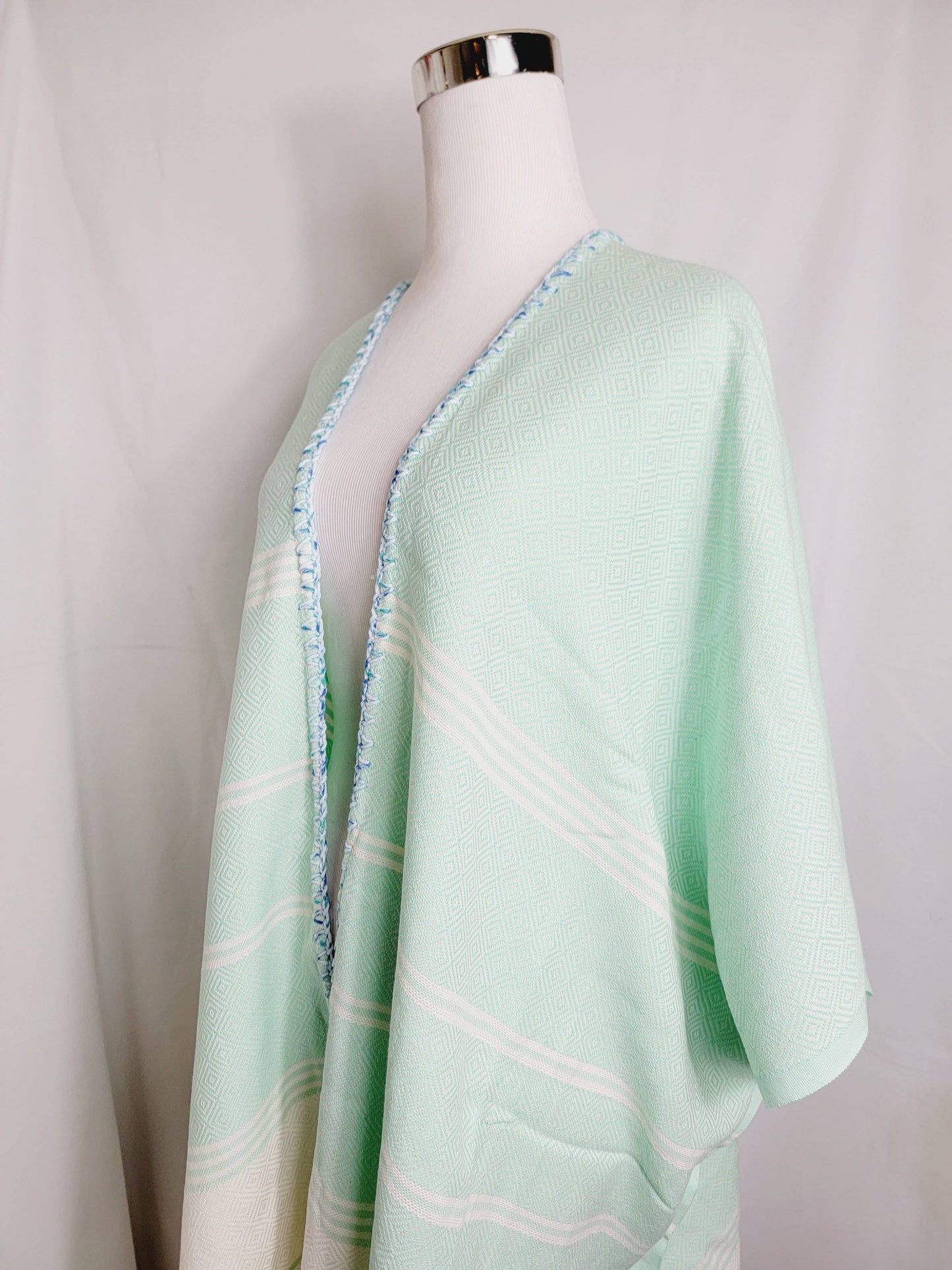 Beach cover-up, Hand made Honey comb wave Cotton cover