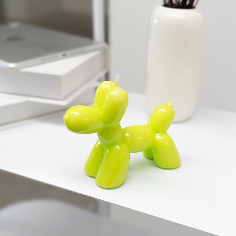 LIME BALLOON DOG CANDLE HF