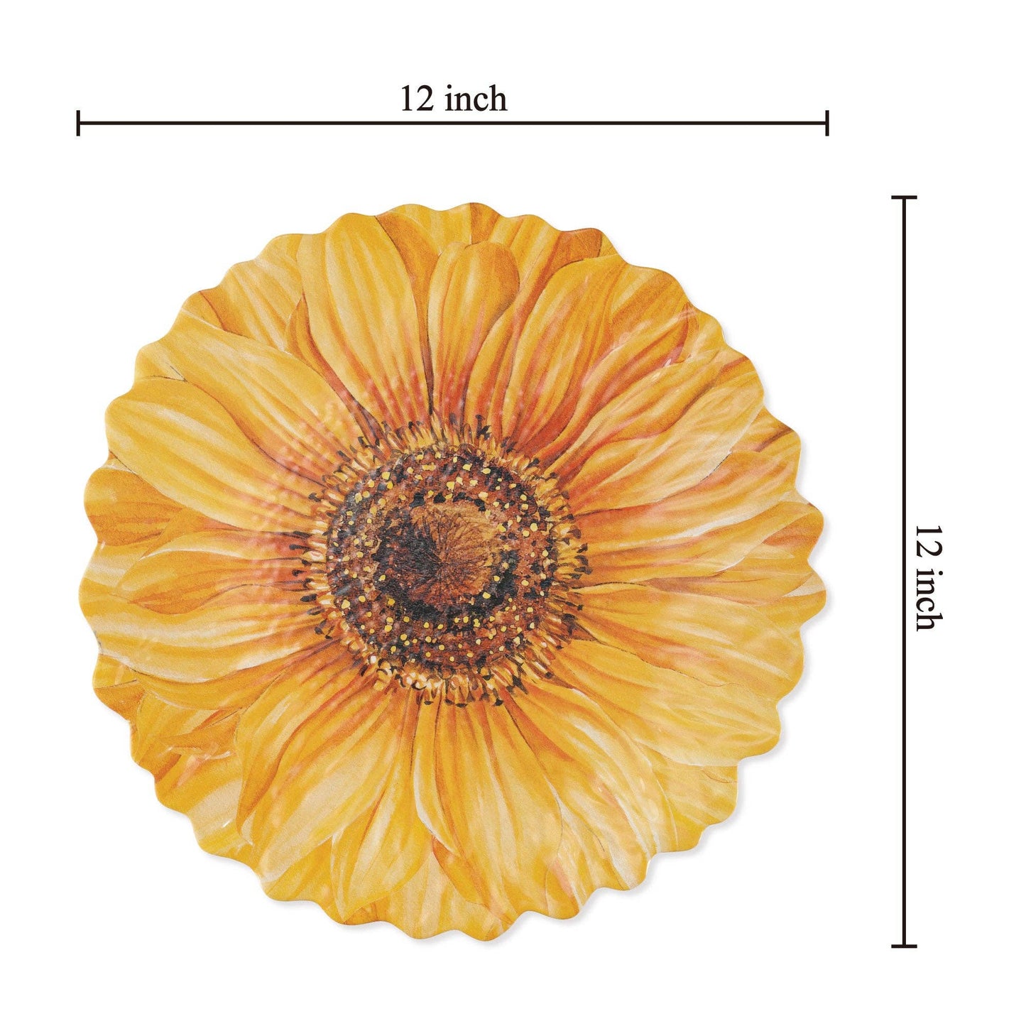 Sunflower 12 Inch Melamine Serving Platter