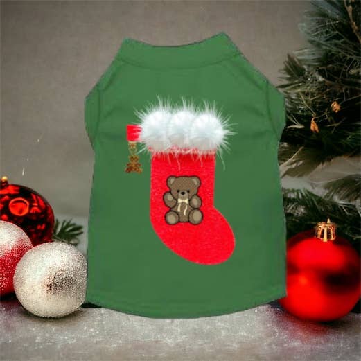 Chewy Vuitton Stocking Bear Shirt-Dog Shirt: Large