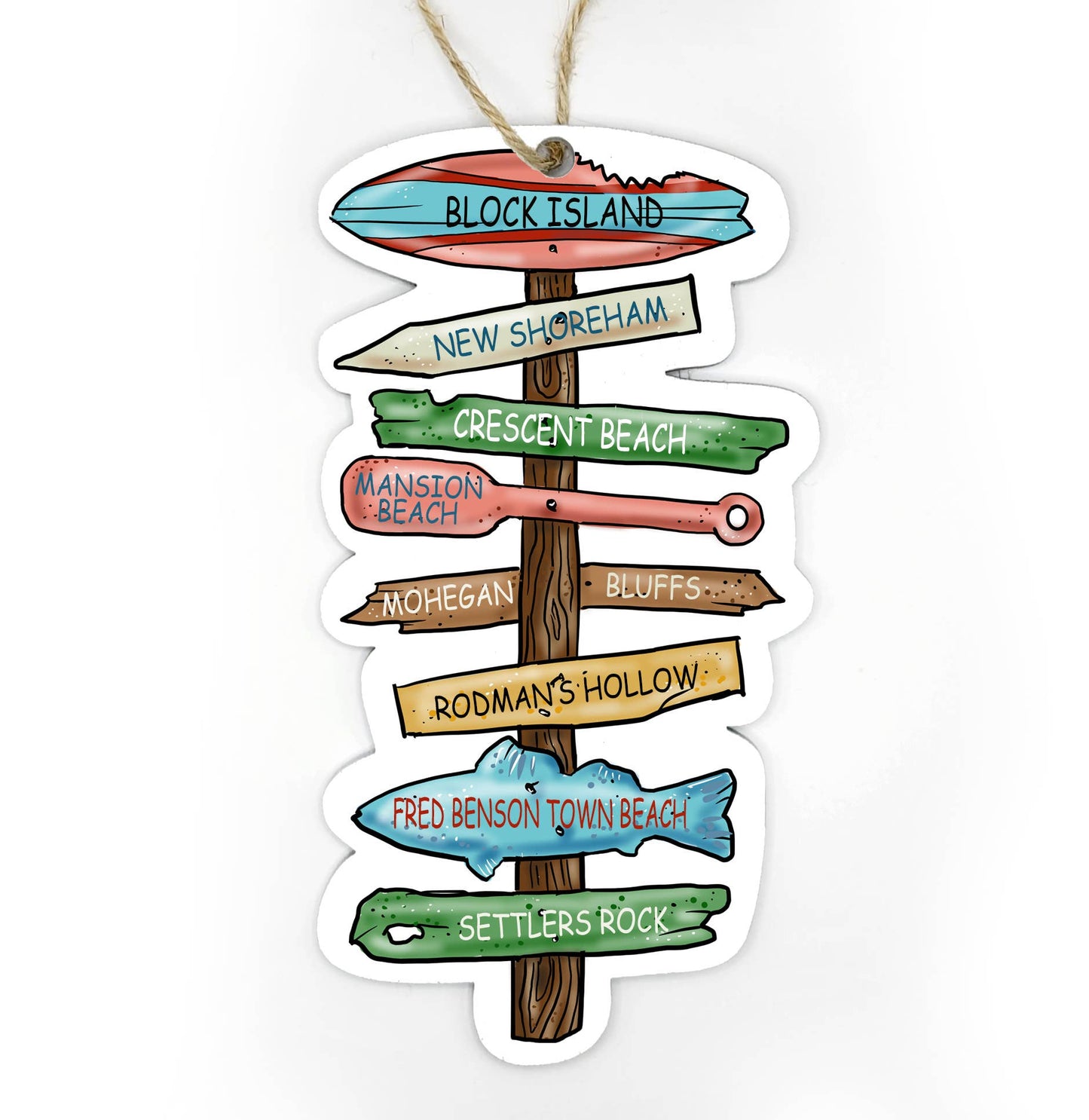 Wood Ornament- Driftwood Sign