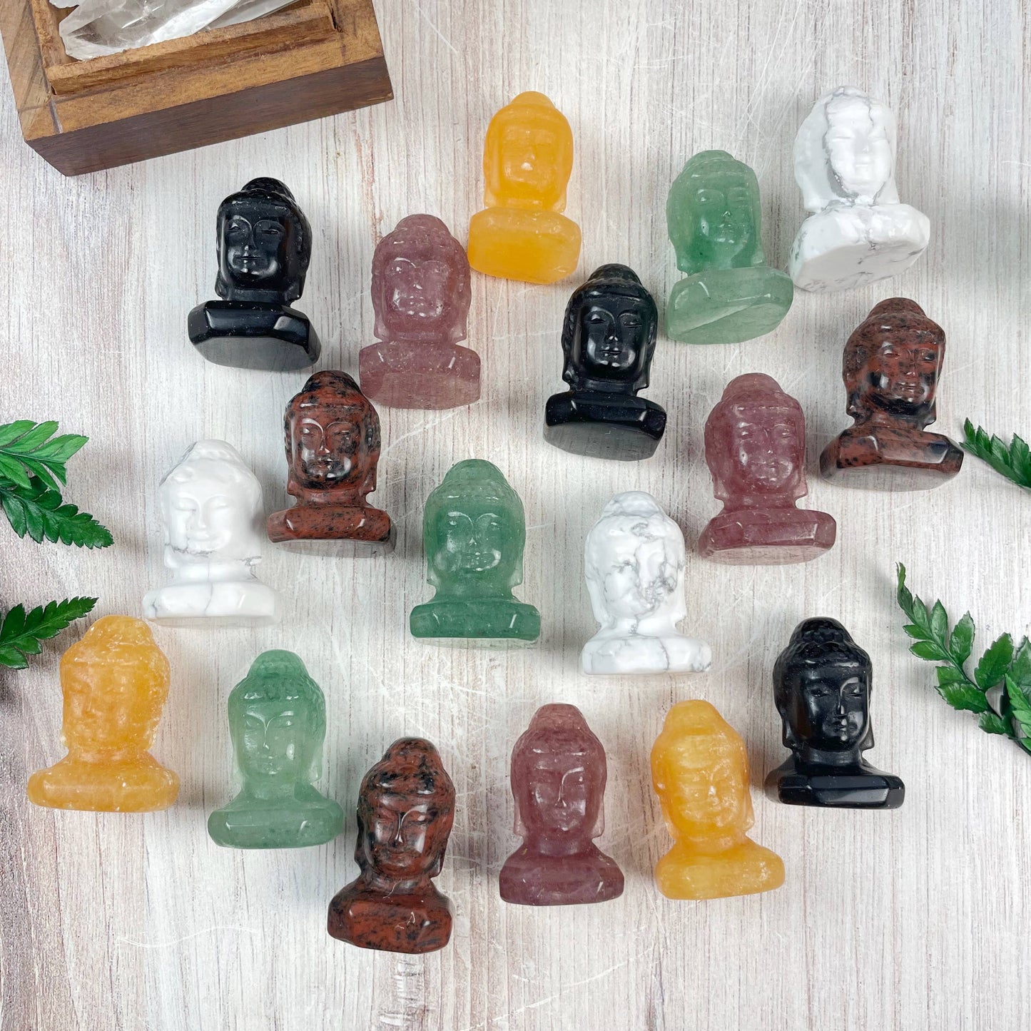 Crystal Buddha Carving: Green Aventurine