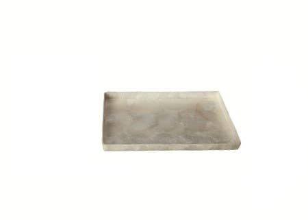 Capiz Small Rectangular Tray w/Straight Edge: Smoke Gold