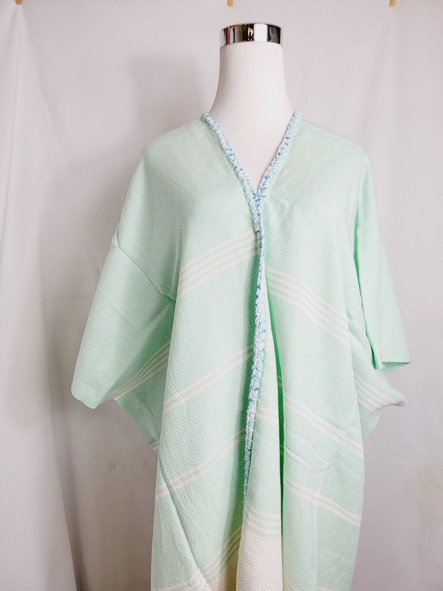 Beach cover-up, Hand made Honey comb wave Cotton cover