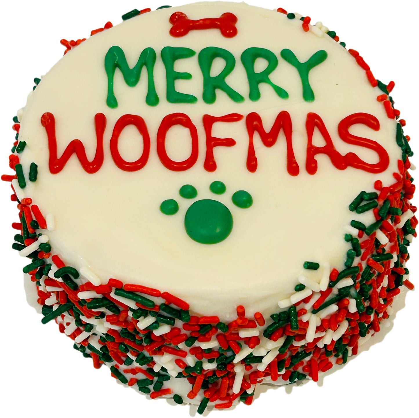 Christmas Sprinkle Doggie Cakes