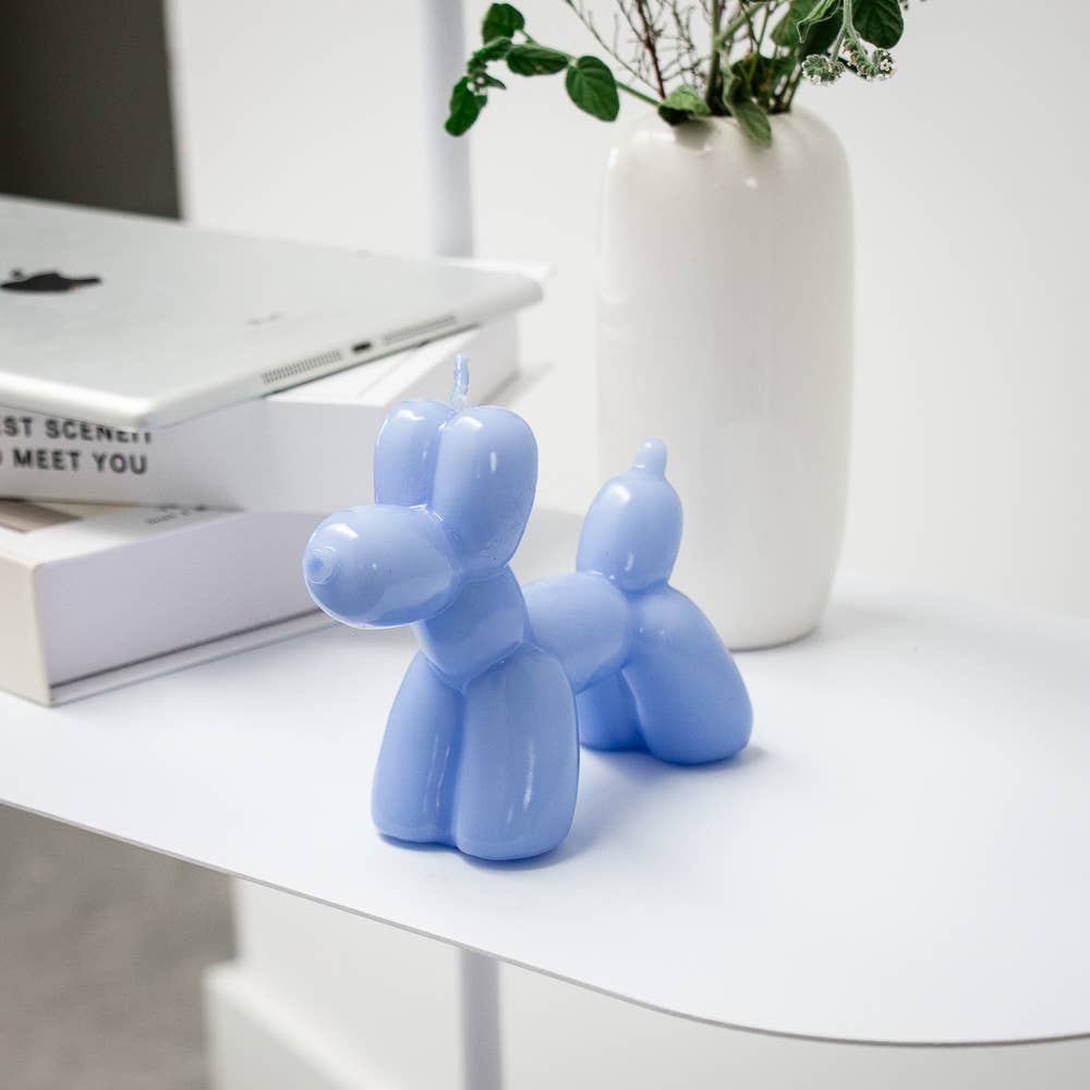 BLUE BALLOON DOG CANDLE HF