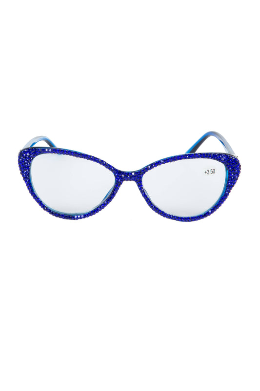 Blue Handmade Rhinestone Readers