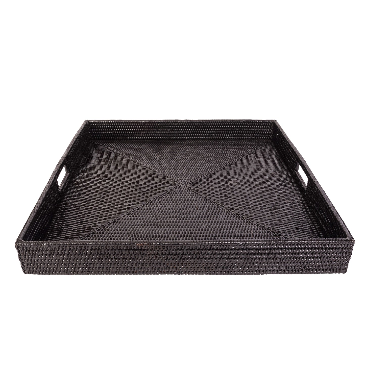 Square Serving/Ottoman Tray: Honey Brown / 24"