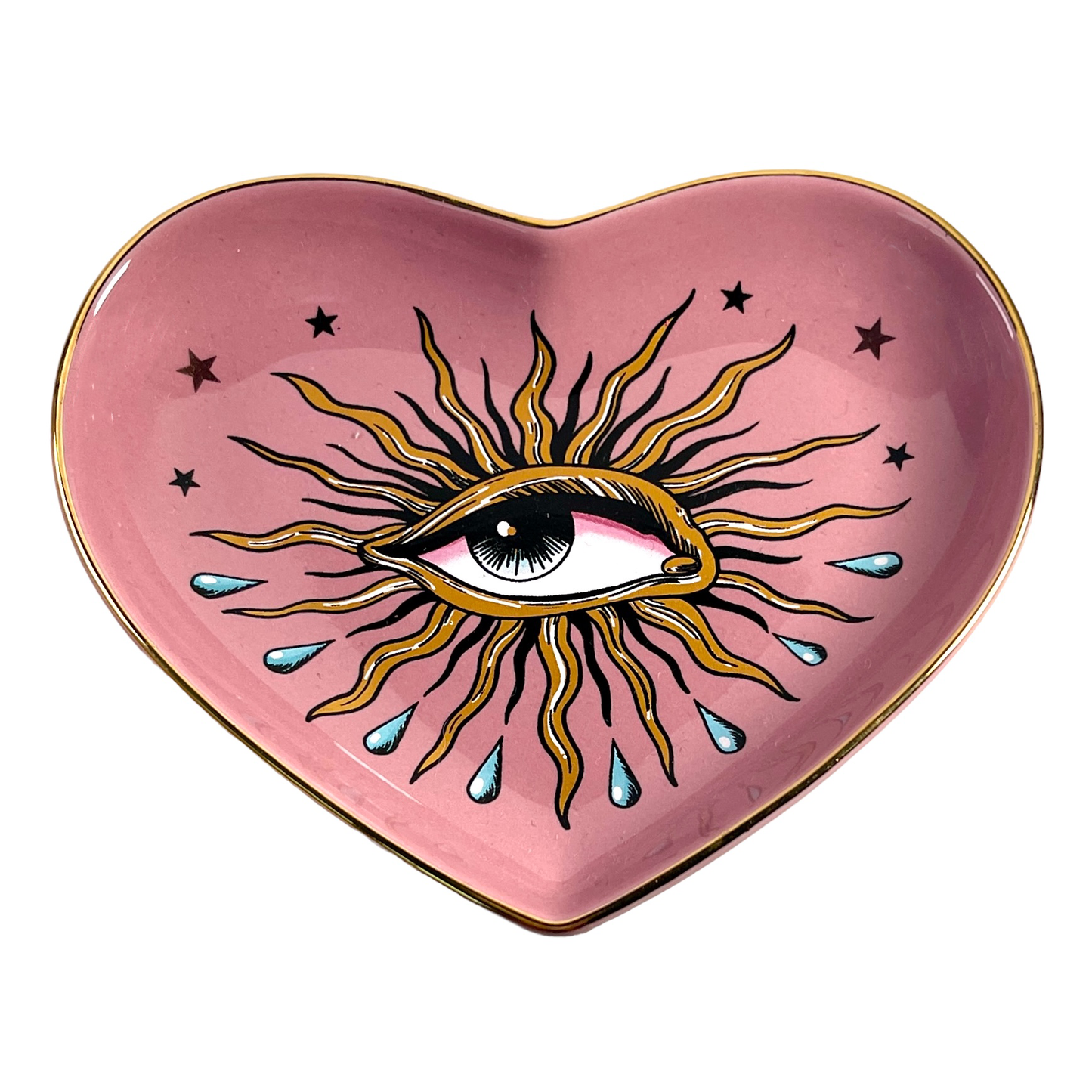 Pop Art Eye Heart Dish: Pink