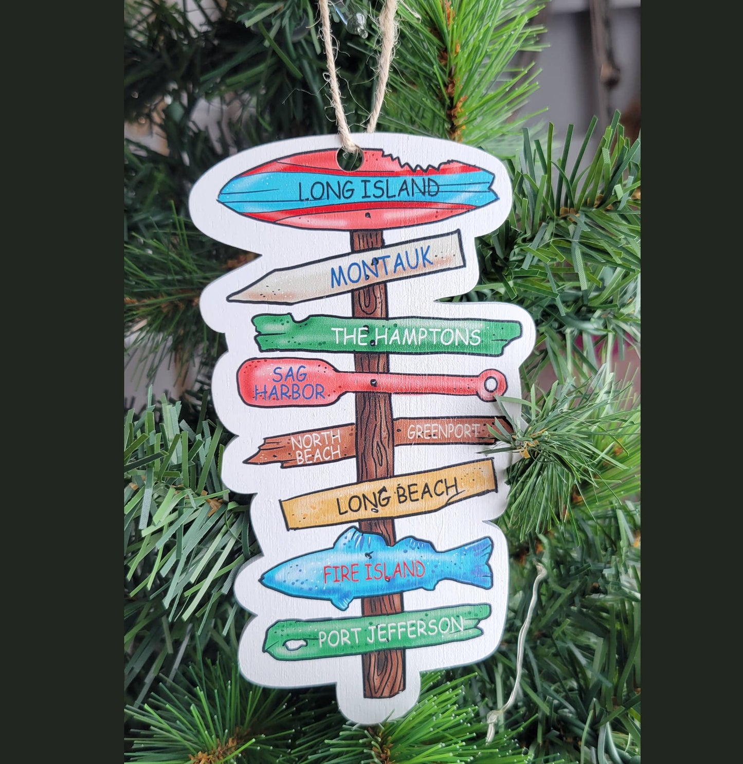 Wood Ornament- Driftwood Sign