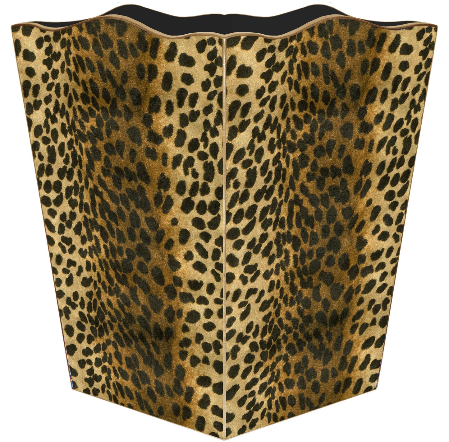 WB1270-Jaguar Wastepaper Basket: Scalloped Top