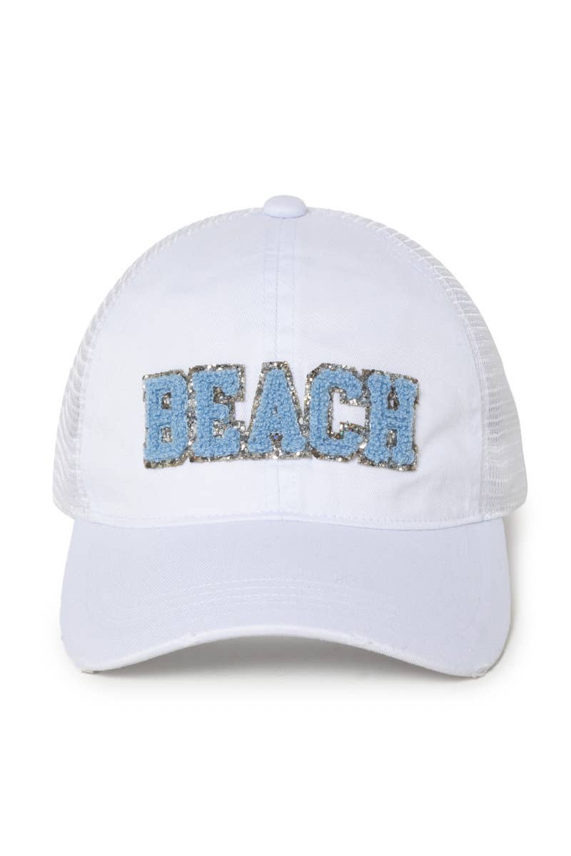 Beach  Baseball Cap: Mint