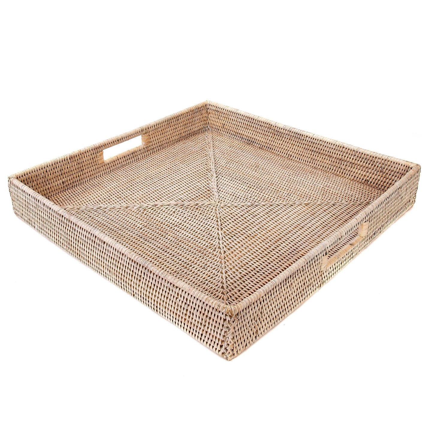 Square Serving/Ottoman Tray: Honey Brown / 24"