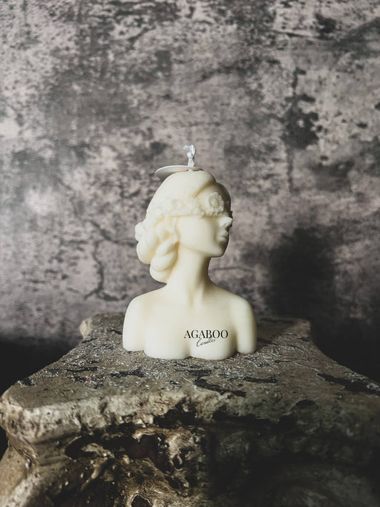 Small Lady With Closed Eyes Candle