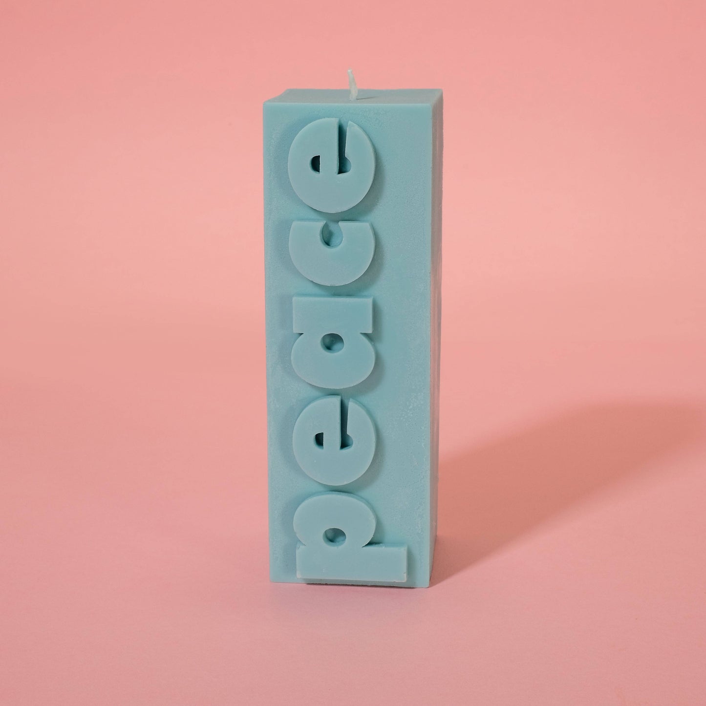 PEACE Slogan Block Pillar Candle