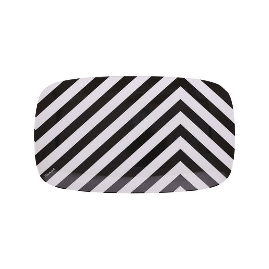 Black & White 13.75" Rectangular Platter