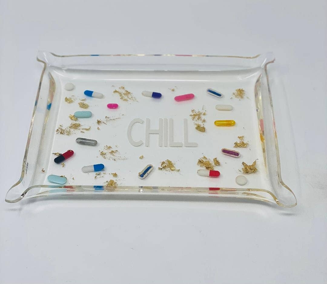 Chill Pill Acrylic Catchall Tray