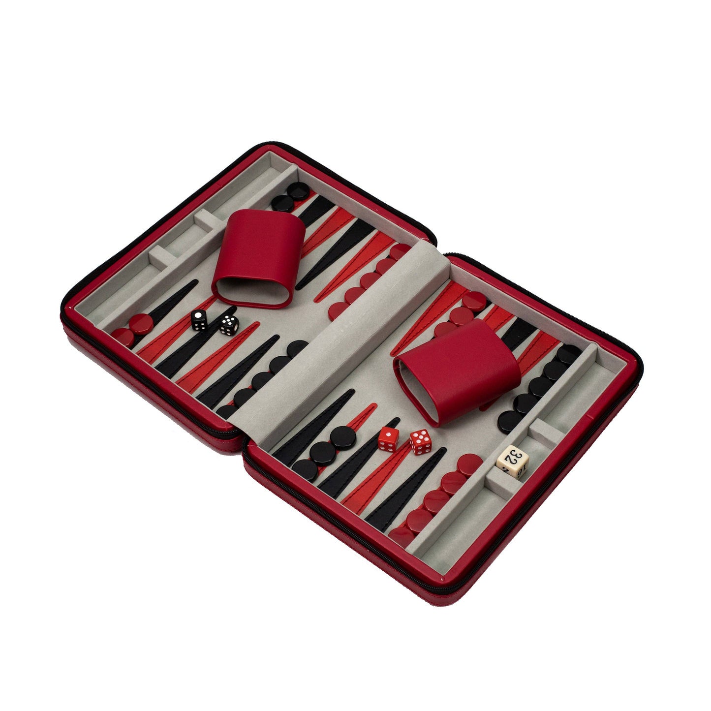 Travel Backgammon Set: Red