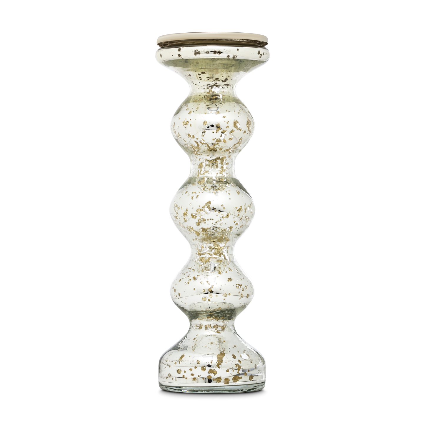 Medium Silvered Candlestick