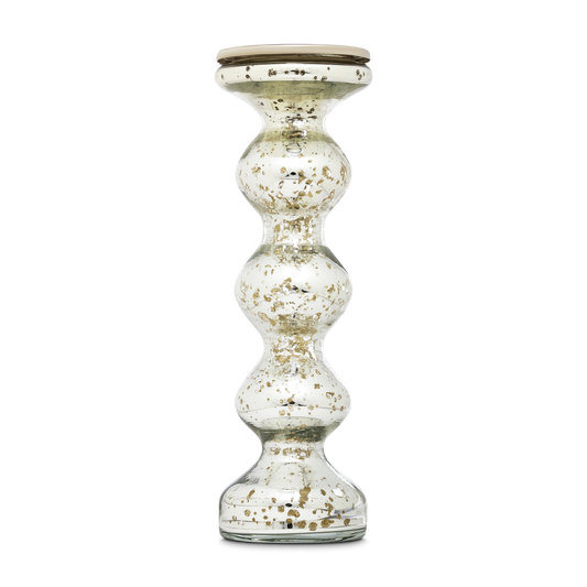 Medium Silvered Candlestick