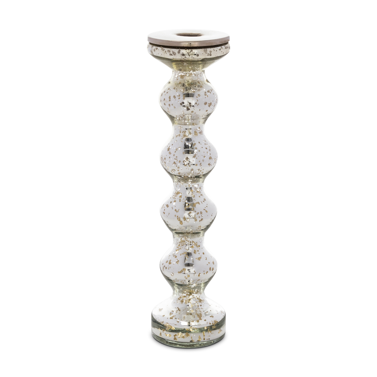 Large Silvered Candlestick