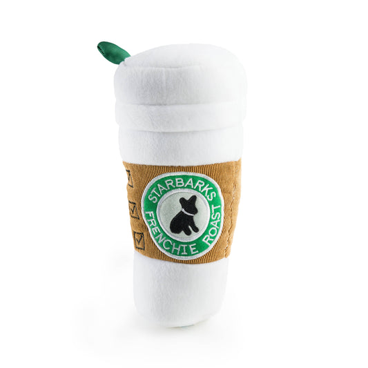 Starbarks Coffee Cup W/ Lid Squeaker Dog Toy