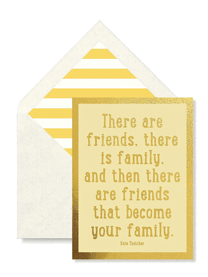 There Are Friends Blank Single Folded Greeting Card