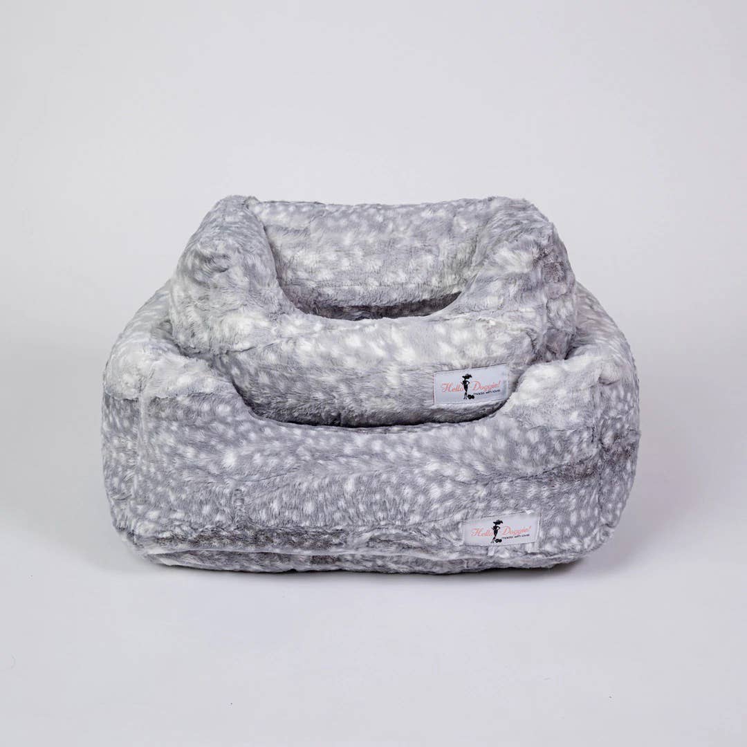 Cashmere Dog Bed: LG / Silver Fawn