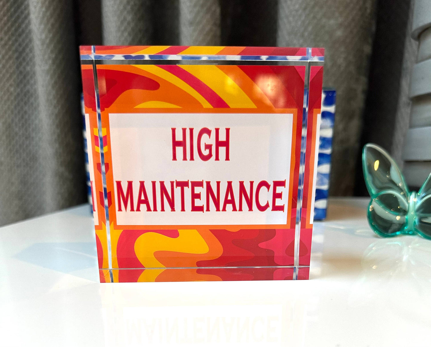 Acrylic Paperweight Table Decor High Maintenance