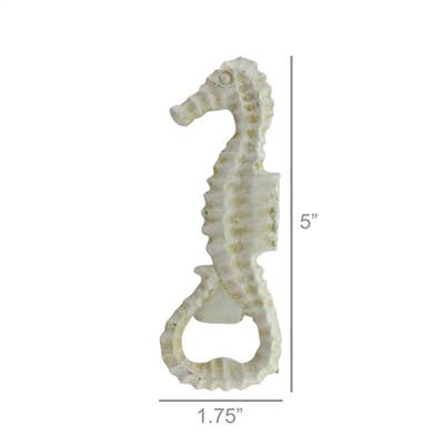 Seahorse Bottle Opener - Antique White