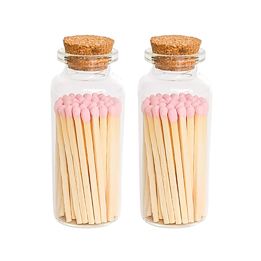 Baby Pink Matches in Medium Corked Vial