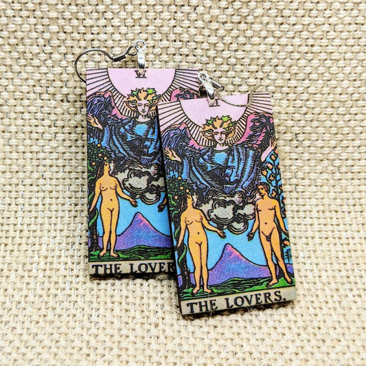 Tarot Card Earrings - The Lovers