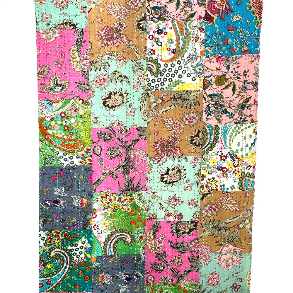 Cotton Patchwork Kantha Quilt