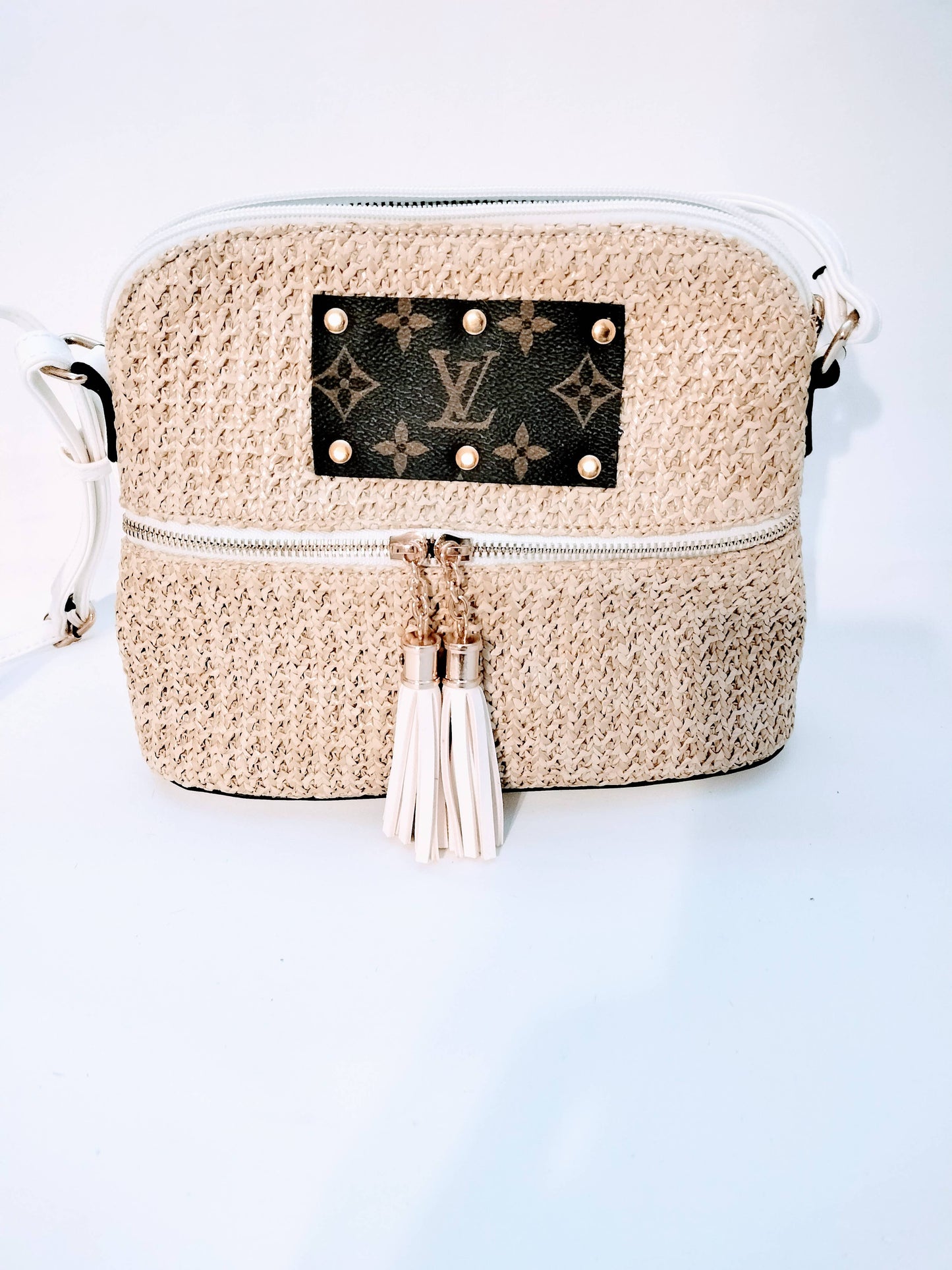 Seagrass & White- Up-Cycled Crossbody