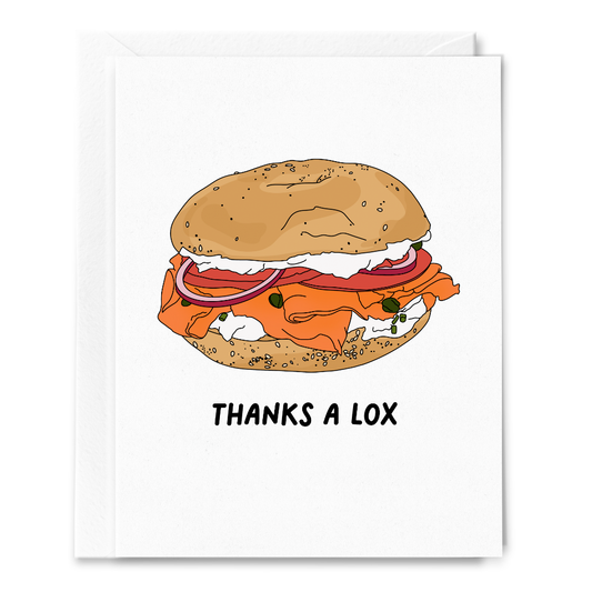 Thanks a Lox, Bagel and Lox, Thank You Card