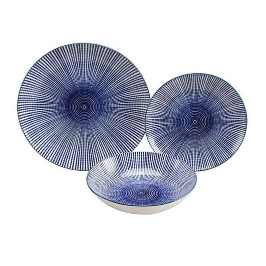 Laura Blue Porcelain 12 Pc Set