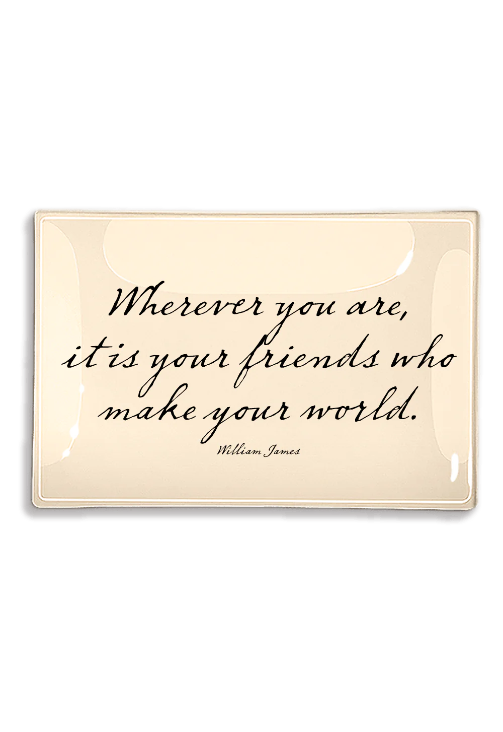 Wherever You Are Decoupage Glass Tray: 3.5"X 5.5"