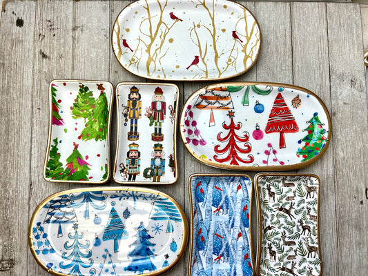 Christmas Ceramic Jewelry tray