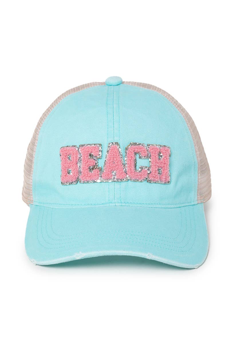 Beach  Baseball Cap: Mint